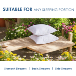 White square pillows (2-pack with bubble wrap) suitable for bed cushions, 18*18 inches, sofa cushions, patio cushions, cushion inserts, breathable, hand washable, OKO-100 certified. - Image 3