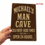 CIFbuy Vintage Metal Wall Sign 8x12 Inch Rustic Iron Plaque Michael's Cold Beer Good Times EST.2012 2D Flat Decor No Power Needed TikTok, TikTok, Self-pickup Logiopics