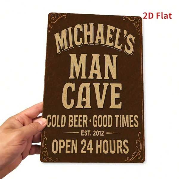 CIFbuy Vintage Metal Wall Sign 8x12 Inch Rustic Iron Plaque Michael's Cold Beer Good Times EST.2012 2D Flat Decor No Power Needed TikTok, TikTok, Self-pickup Logiopics