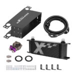 13 Row Universal Oil Cooler Kit 10 AN Transmission w/Thermostatic Adapter Black - Image 7