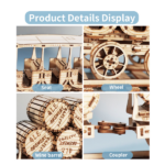 3D Wooden Puzzles Wine Truck Model Kits Brainteaser and Puzzle for Christmas Birthday Gifts - Image 4