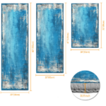 Three-piece kitchen rug set, non-slip and washable, abstract pattern kitchen hallway rug, soft and comfortable, suitable for sinks, floors, entrances, hallways and bathrooms. - Image 3