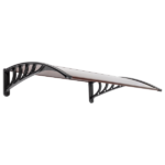 Same Code 70596693 100 x 96cm Household Application Door & Window Rain Cover Eaves Brown Board & Black Holder - Image 3