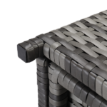 With Top Cover Iron Frame Rattan Trash Can Gary Gradient - Image 16