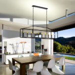 10 Lights Farmhouse Black Chandelier Rectangular Linear Pendant Lighting for Dining Room Kitchen Island - Image 4