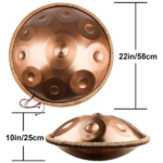 10 Notes Gold Solid Color Handpan Drum Steel Percussion Instrument - Image 5