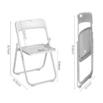 10 Pack Plastic Folding Chairs, Stackable Commercial Chairs, Portable Event Seats Indoor Outdoor for Home Event Party Picnic School Wedding, White - Image 2