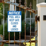 CIFbuy 1pc 8x12 Inch Waterproof Rustproof Metal Tin Sign" Pool Area Gate Closed Locked Safety Warning, Warning, Vintage 2D Flat Wall Art Decor Tin ikTok, Tin ikTok, t Self-pickup Logiopics - Image 4
