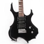 [Do Not Sell on Amazon] Flame Shaped Electric Guitar with 20W Electric Guitar Sound HSH Pickup Novice Guitar Audio Bag Strap Picks Shake Cable Wrench Tool Black - Image 13