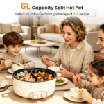 6 liters / 1.59 gallons with an internal divider to prepare two separate broths or soups at the same time. Generous cooking space accommodates meals for groups of 3 to 6 people, and each side features an independent power control system. - Image 3