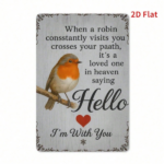 CIFbuy Retro Bird Heart Metal Plaque Sign, Funny 2D Flat Print Wall Art, Multipurpose Ornament For Home Bedroom Restaurant Decor TikTok, TikTok, Self-pickup Logiopics - Image 2