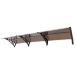 Same Code 04553002 HT-300 x 100 Household Application Door & Window Rain Cover Eaves Brown Board & Black Holder - Image 5