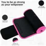Waist Trimmer Belt Sport Workout Shaper Burner Slimming Belt W/ Phone Pocket Pink-Black (US Logistics only For USPS.TK/TMEU only For self-pickup) - Image 5