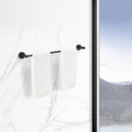 Bathroom Hardware Set, Thicken Space Aluminum 3 PCS Towel bar Set- Matte Black 16-27 Inches Adjustable Bathroom Accessories Set [Unable ship on weekends, TK/TEMU only for pickup, only TX10643 warehouse supports GOFO] - Image 4