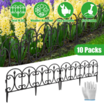 19.3FT Decorative Landscape Edging, 10 Panels Flexible Interlocking PP Lawn Border, Angle Adjustable Weather Resistant Garden Fence for Yard Flower Bed Path - Image 11