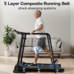 Walking Treadmill for Senior with Long Handrail, 300 lbs Capacity, 2.5HP Quiet Motor, Recovery Fitness Exercise Machine Foldable Elderly Treadmills for Home with LCD Display, Holder for Phone & Cup - Image 3