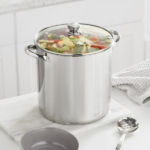 Stainless Steel 12-Quart Stock Pot with Glass Lid, Induction Compatible, Stainless Steel, Dishwasher Safe (Shipment from Walmart) - Image 4