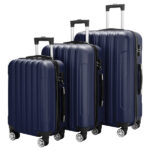 3-in-1 Multifunctional Large Capacity Traveling Storage Suitcase Luggage Set Navy Blue - Image 3