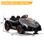 Lamborghini Poison Small Dual Drive 12V 4.5AH with 2.4G Remote Control Sports Car Electric Car Black - Image 16