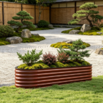 Brown 7.9' x 2' x 1.4' Galvanized Raised Garden Bed – Metal Planter Box with Safety Edging for Outdoor Gardening - Image 6