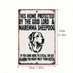 CIFbuy Guardian Dog Maremma Sheepdog Metal Sign, 8x12 Inch" 2D Flat Iron Art, Decor Home Protector Plaque For Living Room 8x1ikTok, 8x1ikTok, t Self-pickup Logiopics - Image 8