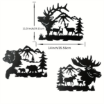 CIFbuy 3-Piece Minimalist Animal Metal Wall Art Set Black Gold Pet Theme Home Decor(TikTok, temu pick-up service) - Image 8