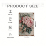 CIFbuy 1pc Vintage Roses Floral Tin Sign, Rustic Farmhouse Wall Art, Unframed Metal Plaque 8x12in, Plaque 8x12in, Garden Gate Bathroom Dec TinikTok, TinikTok, etal Plaque 8x12in Self-tickup LogiopDec - Image 2