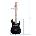 ST Stylish Electric Guitar with Black Pickguard Black - Image 20