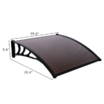 Same Code 83221385 100 x 100 Household Application Door & Window Rain Cover Eaves Canopy Brown & Black Bracket - Image 5