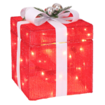 12in Motorized Pop-up Gift Box with Santa, Outdoor Christmas Decorations with Motor & 60 LED Lights, for Xmas Outdoor Holiday Indoor Decor Lighted Holiday Displays - Image 7