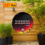 CIFbuy 1pc Round Aluminum Sign, "" Aluminum Sign, French Proverb Floral Wall Plaque, French Proverb Floral Wall Plaque, 7.87in Outdoor Decor TikTok, Temu Self-pickup Logiecics - Image 4