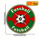 CIFbuy 2D Flat Round Aluminum Sign, "" Flat Round Aluminum Sign, Aluminum Sign, Red Green Football Theme Metal Plaque TikTok, Temu Self-pickup Logiaqics - Image 7