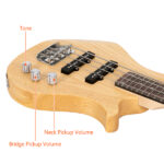 Do Not Sell on Amazon GW101 36in Small Scale Electric Bass Guitar Suit With Mahogany Body SS Pickups, Guitar Bag, Strap, Cable Burlywood - Image 16