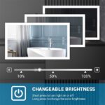 Bright LED Bathroom Mirror 32" x 24" Front Light, 5 Mins Defog, Full HD Reflected, 3 Colors Dimmable, Wall Mounted[Unable ship on weekends, TK/TEMU only for pickup, only TX10643 warehouse supports GOFO] - Image 5