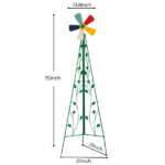 6.2ft Green 5-Blade Iron Windmill with Tripod Stand - Image 5
