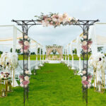Flat Roof Wrought Iron Arches Plant Climbing Frame - Image 21