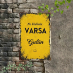 CIFbuy Vintage Metal Tin Sign Yellow Background Black Graffiti Border Joyful Face Inspiring Life Slogan Plaque 2D Flat Wall Decor TikTok, TikTok, r Self-pickup Logiopics - Image 4