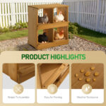 Nesting Boxes for Chickens, Wooden Chicken Nesting Box, Laying Eggs Nest Box for Chickens Hens Ducks, Yellow, 4 Compartments - Image 8