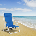 Same Code 99460325 4-Position Adjustable Folding Beach Chair, Steel Tube Frame Oxford Fabric Lounge Chair, 7.9" Seat Height, 17.7" W x 17.3" D, 120KG Heavy Duty Capacity, Portable Outdoor Patio Camping Chair, Blue - Image 30
