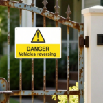 CIFbuy Vehicle Reversing Warning Tin Sign 8x12 Inch Waterproof" Rustproof, Plaque Vintage Site Safety Alert Decor Unframed Inch ikTok, Inch ikTok, t Self-pickup Logiopics - Image 6