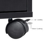 Double Edged Manicure Nail Table with Drawer Black - Image 34