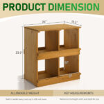 Nesting Boxes for Chickens, Wooden Chicken Nesting Box, Laying Eggs Nest Box for Chickens Hens Ducks, Yellow, 4 Compartments - Image 3