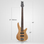 Do Not Sell on Amazon 44 Inch GIB 5 String H-H Pickup Laurel Wood Fingerboard Electric Bass Guitar with Bag and other Accessories Burlywood - Image 7