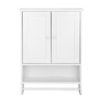 65 x 48.7 x 14.6cm Wall Hanging Cabinet with Two Doors Wall Washer Storage Cabinet - Image 2