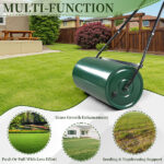 24in Heavy Duty Steel Lawn Roller, Garden Roller Can Be Filled with Water or Sand, Hand Roller with U-shaped Handle, Green & Black - Image 16