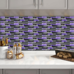 24 Sheets Peel and Stick Backsplash Marble Wall Tiles Waterproof Oilproof Purple Glossy Imitation Stone brick wall stickers PVC Shower Wall Panels for Interior Wall Decor; Tile for Kitchen Bathr - Image 6
