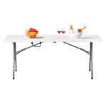 6' Folding Table Portable Plastic Indoor Outdoor Picnic Party Dining Camping Tables - Image 8