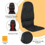 Back Massager Cushion Electric Massage Car Seat Cushion Chair Pad w/ Heating Function 8 Vibration Modes 3 Intensity Levels - Image 4