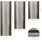 Three-piece kitchen rug set, non-slip and washable, abstract pattern kitchen hallway rug, soft and comfortable, suitable for sinks, floors, entrances, hallways and bathrooms. - Image 3