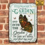 CIFbuy Personalized Butterfly Garden Vintage Metal Sign Plant Smiles Grow Love Custom Garden Wall Decor (TikTok, temu pick-up service) - Image 5